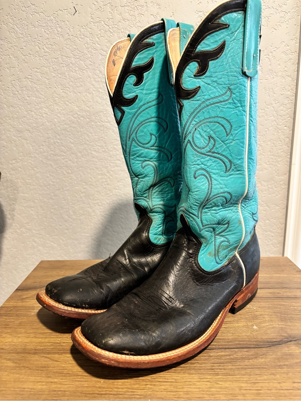 Anderson Bean - Size 10 - Black & Turquoise Boots